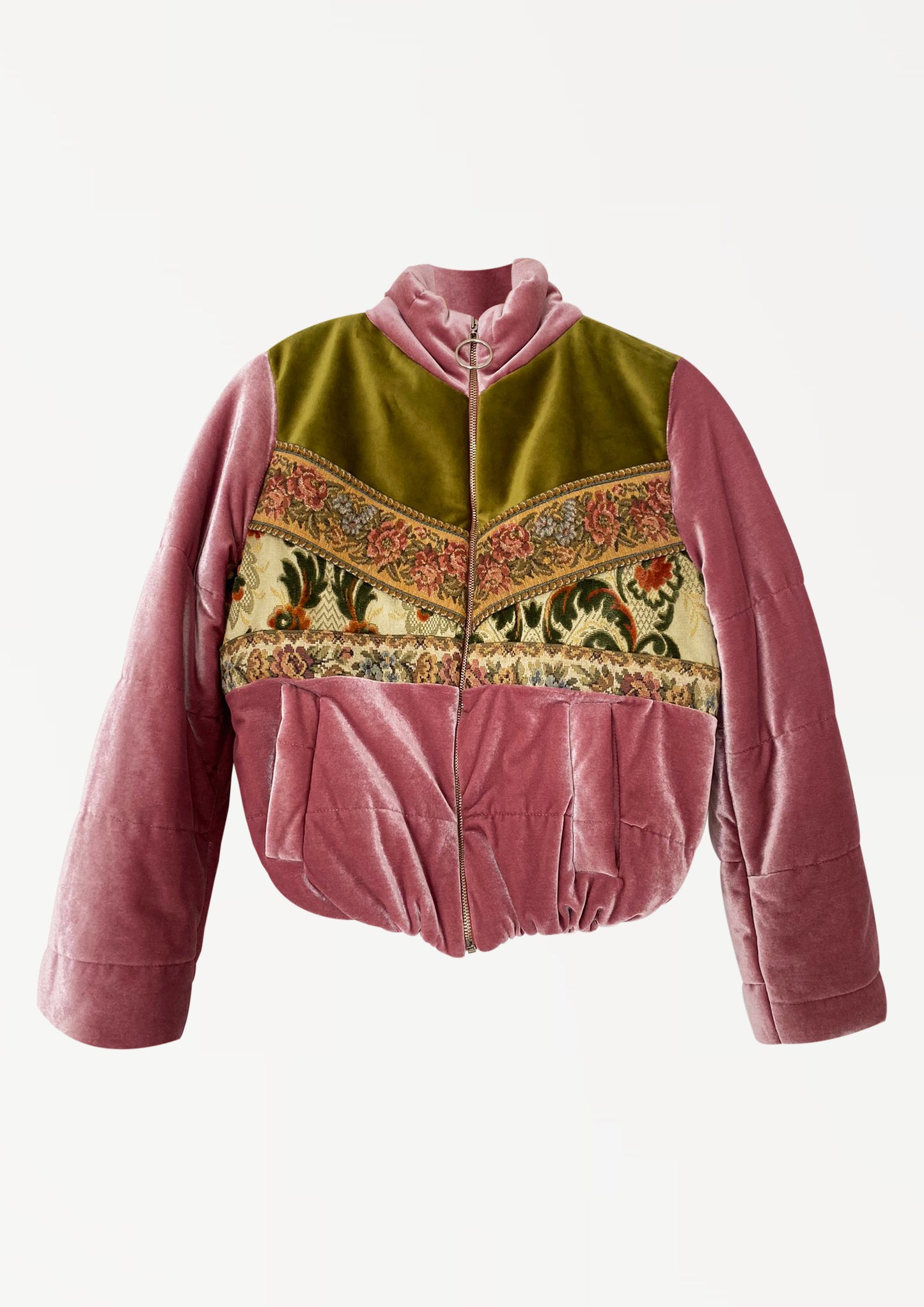 Rose Velvet Bomber Jacket