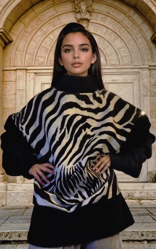 Velvet Zebra Sweater