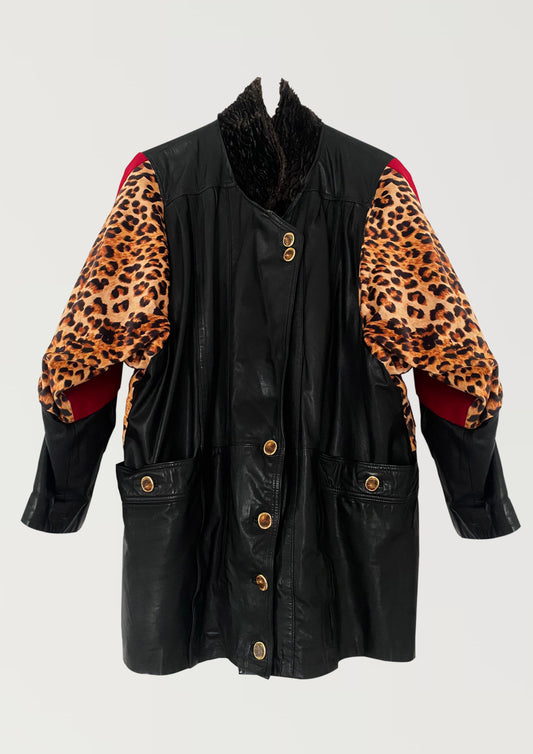 Leopard Leather Jacket